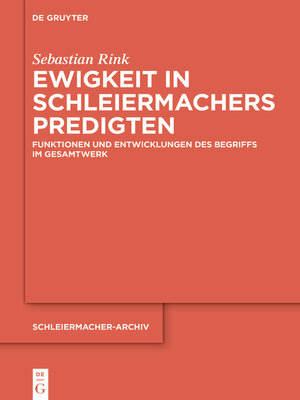 cover image of Ewigkeit in Schleiermachers Predigten